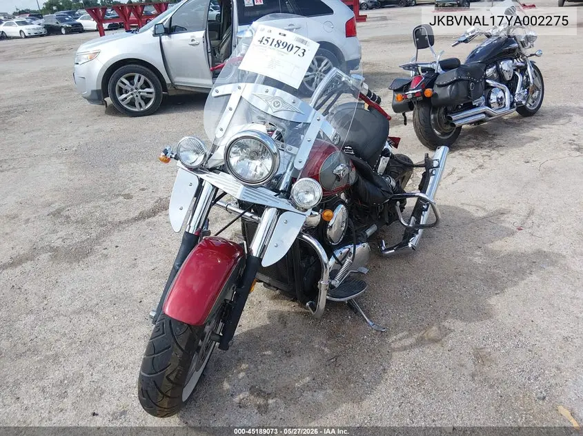 2000 Kawasaki Vn1500 L VIN: JKBVNAL17YA002275 Lot: 45189073