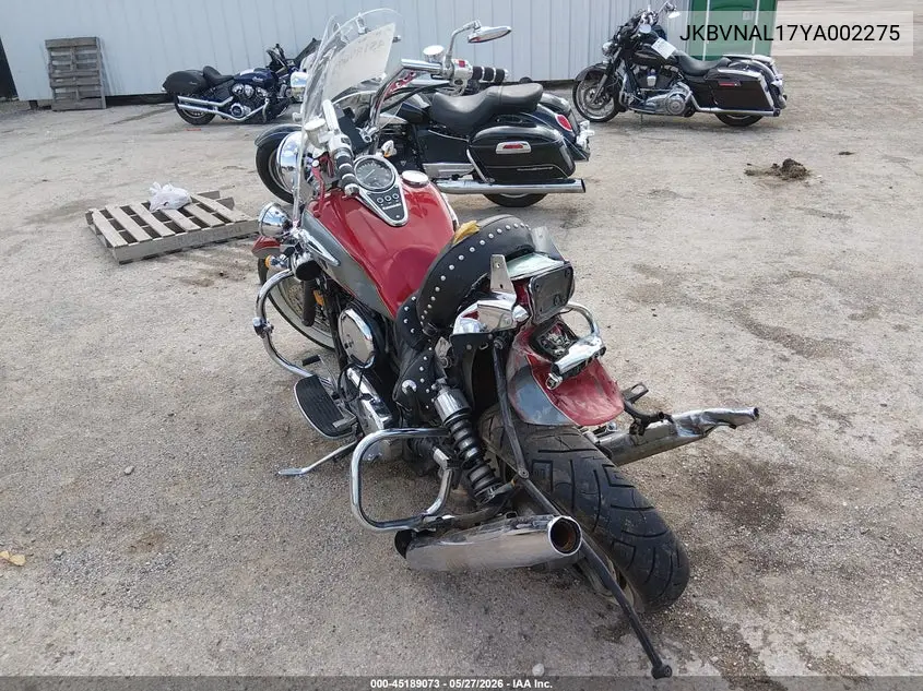 2000 Kawasaki Vn1500 L VIN: JKBVNAL17YA002275 Lot: 45189073