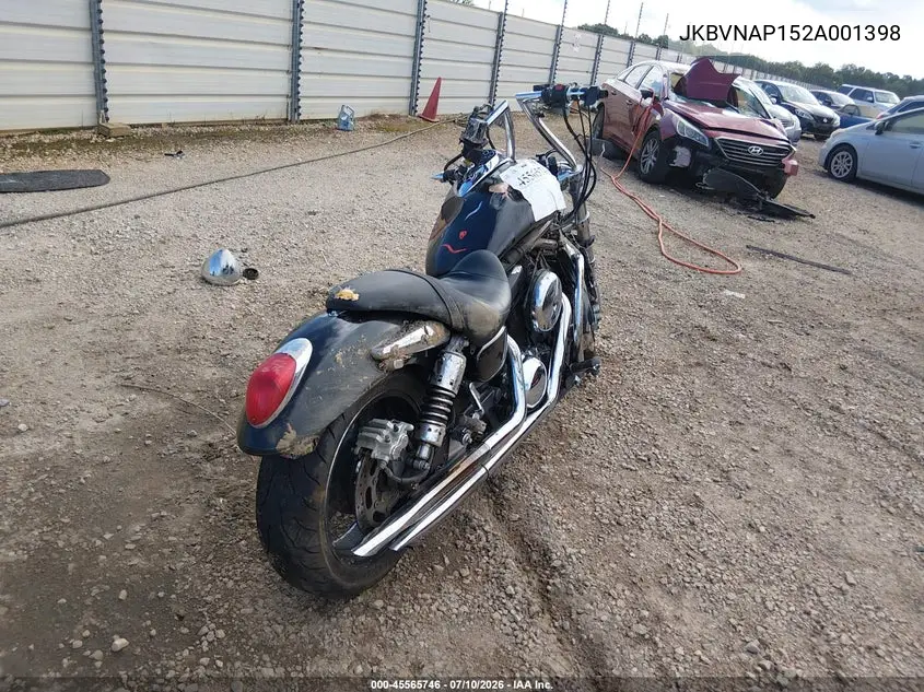 2002 Kawasaki Vn1500 P1 VIN: JKBVNAP152A001398 Lot: 45565746