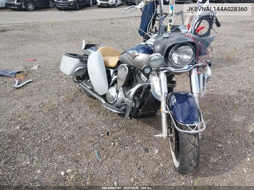 2004 Kawasaki Vn1500 L VIN: JKBVNAL144A028360 Lot: 45062160