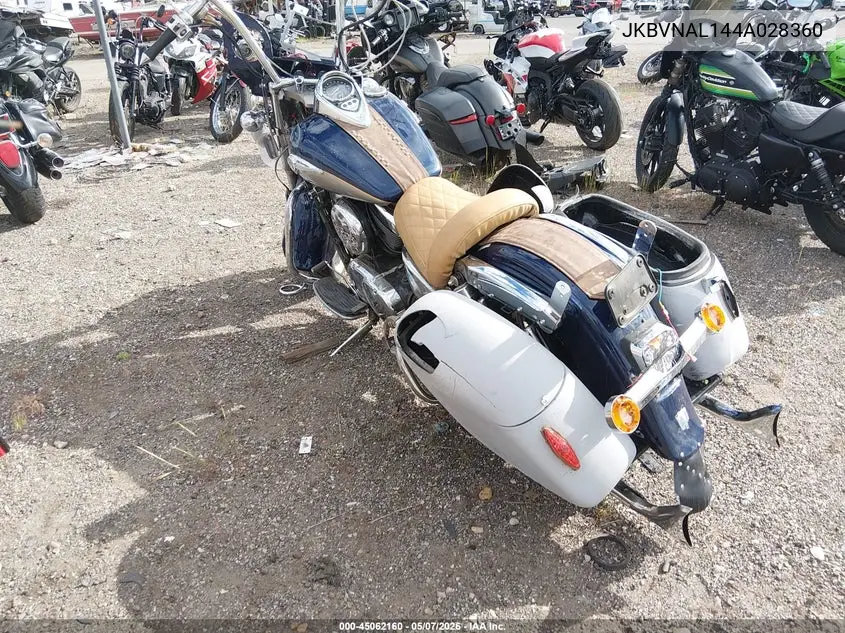 2004 Kawasaki Vn1500 L VIN: JKBVNAL144A028360 Lot: 45062160