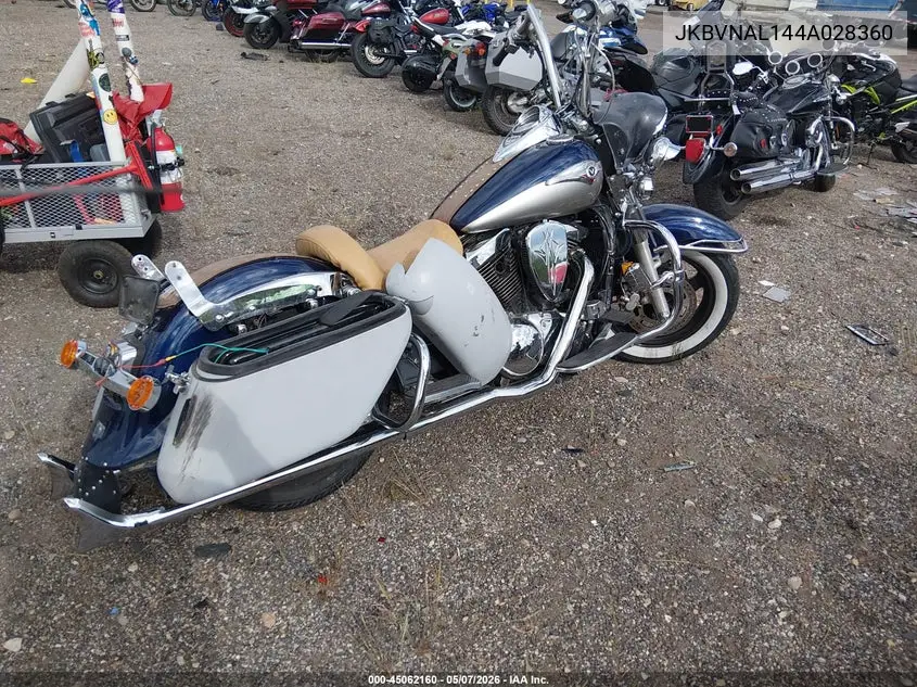 2004 Kawasaki Vn1500 L VIN: JKBVNAL144A028360 Lot: 45062160