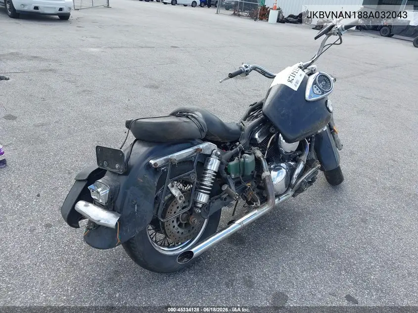 2008 Kawasaki Vn1500 N1 VIN: JKBVNAN188A032043 Lot: 45334128