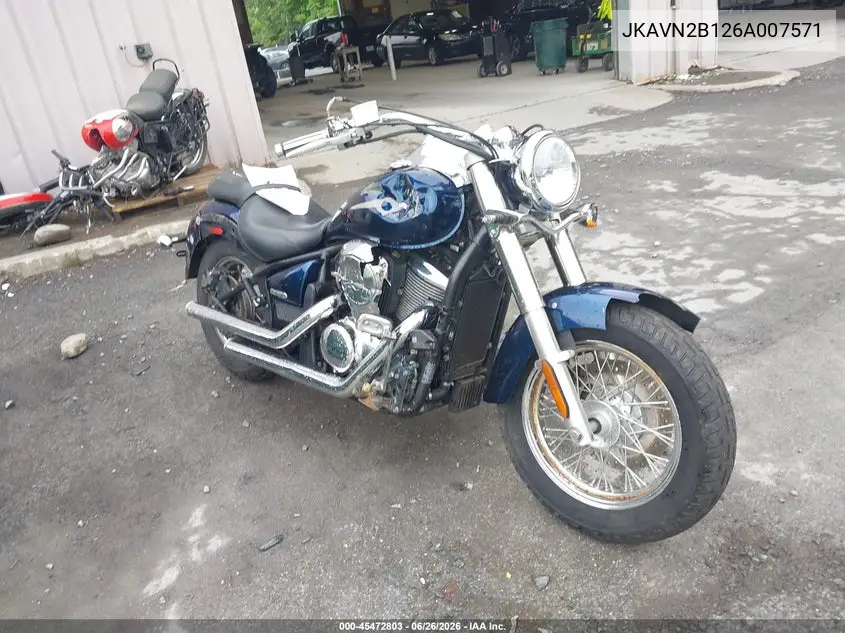 2006 Kawasaki Vn900 B VIN: JKAVN2B126A007571 Lot: 45472803