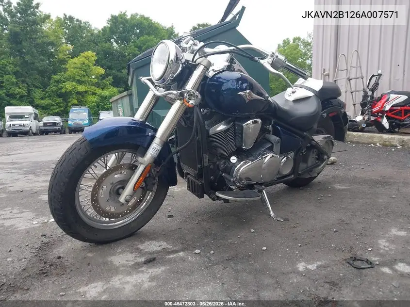 2006 Kawasaki Vn900 B VIN: JKAVN2B126A007571 Lot: 45472803