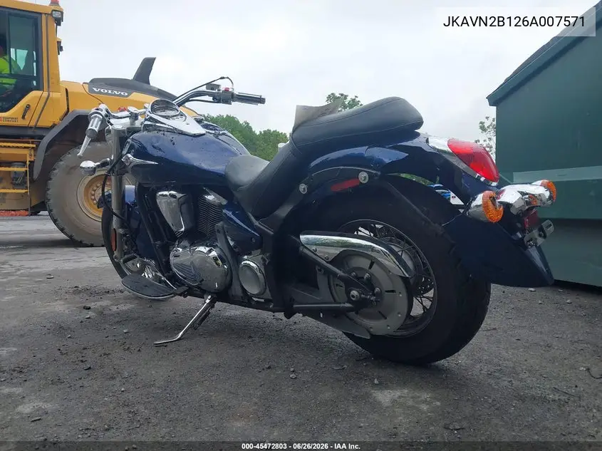 2006 Kawasaki Vn900 B VIN: JKAVN2B126A007571 Lot: 45472803