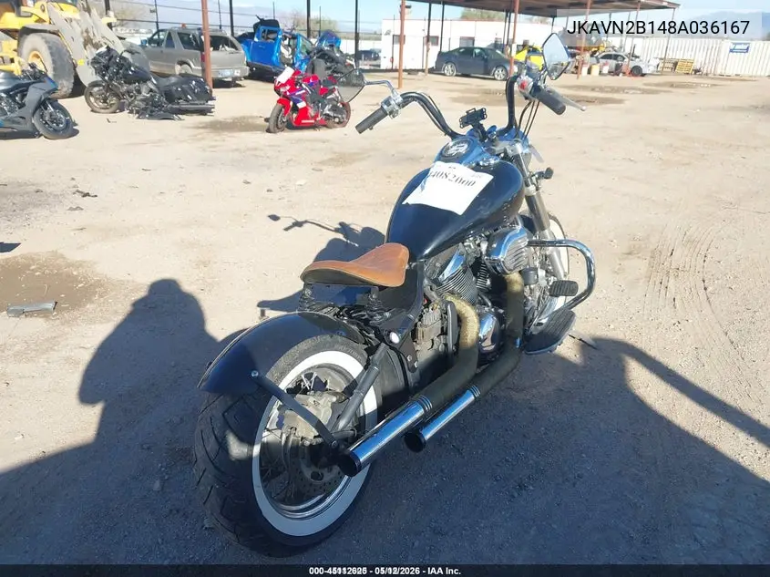 2008 Kawasaki Vn900 B VIN: JKAVN2B148A036167 Lot: 45112625