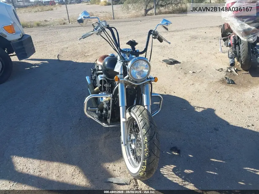 2008 Kawasaki Vn900 B VIN: JKAVN2B148A036167 Lot: 45112625