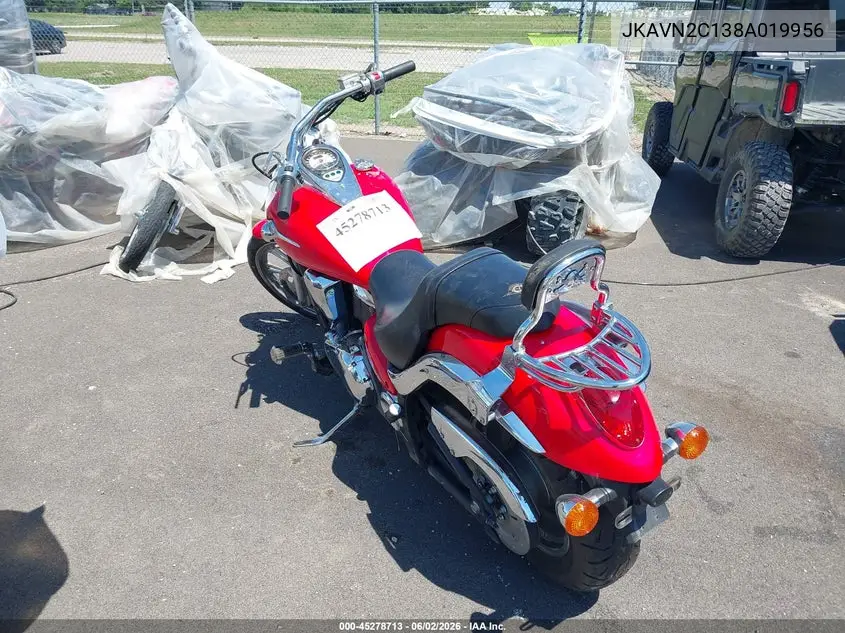 2008 Kawasaki Vn900 C VIN: JKAVN2C138A019956 Lot: 45278713