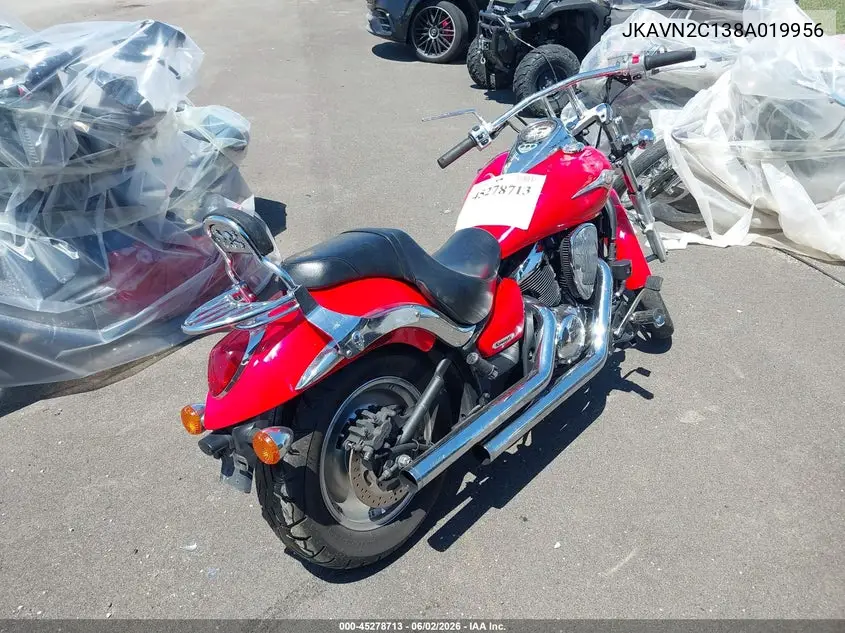2008 Kawasaki Vn900 C VIN: JKAVN2C138A019956 Lot: 45278713