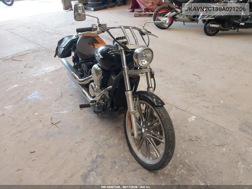 2008 Kawasaki Vn900 C VIN: JKAVN2C138A021206 Lot: 45401346