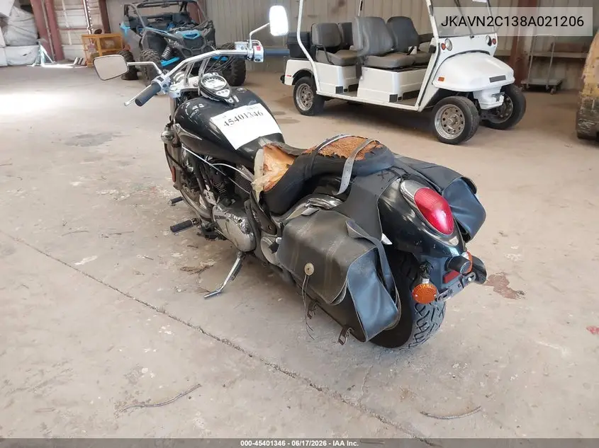 2008 Kawasaki Vn900 C VIN: JKAVN2C138A021206 Lot: 45401346