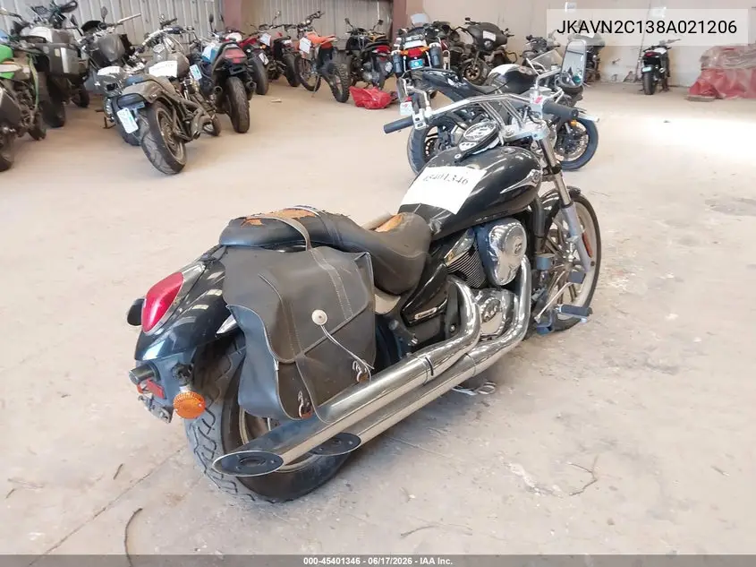 2008 Kawasaki Vn900 C VIN: JKAVN2C138A021206 Lot: 45401346