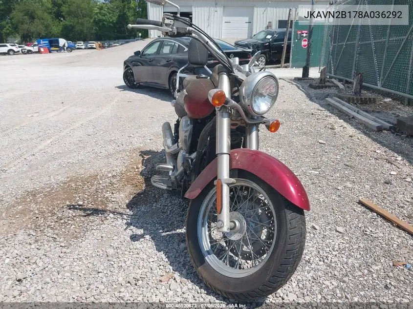 2008 Kawasaki Vn900 B VIN: JKAVN2B178A036292 Lot: 45520673