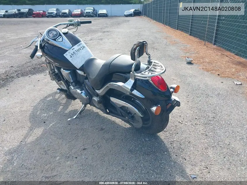 2008 Kawasaki Vn900 C VIN: JKAVN2C148A020808 Lot: 45530926