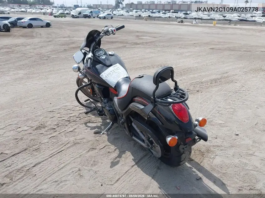 2009 Kawasaki Vn900 C VIN: JKAVN2C109A025778 Lot: 45074767