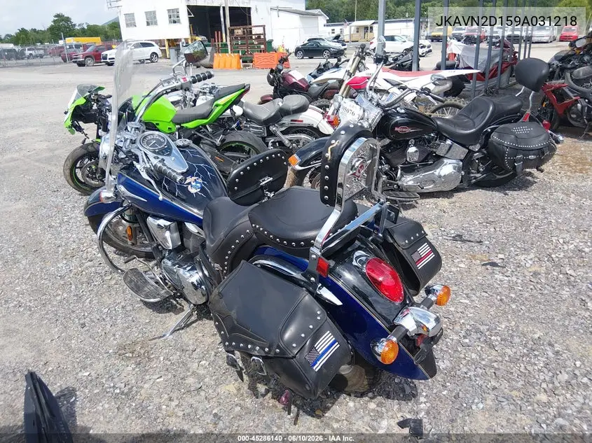 2009 Kawasaki Vn900 D VIN: JKAVN2D159A031218 Lot: 45286140