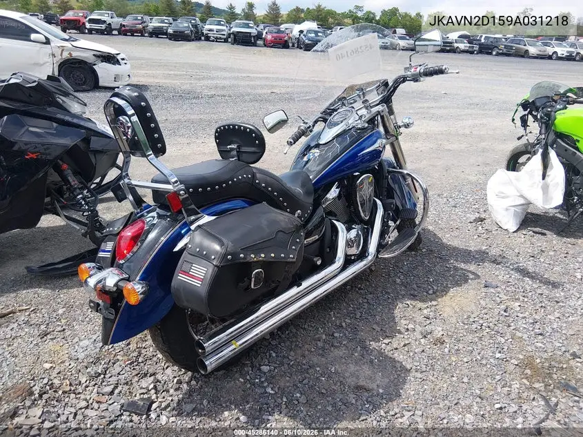 2009 Kawasaki Vn900 D VIN: JKAVN2D159A031218 Lot: 45286140