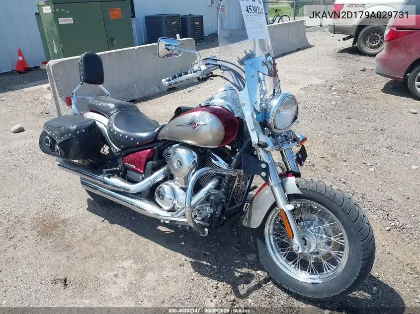 2009 Kawasaki Vn900 D VIN: JKAVN2D179A029731 Lot: 45302147