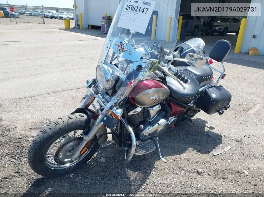 2009 Kawasaki Vn900 D VIN: JKAVN2D179A029731 Lot: 45302147