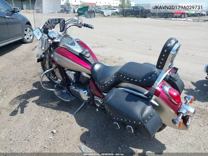 2009 Kawasaki Vn900 D VIN: JKAVN2D179A029731 Lot: 45302147