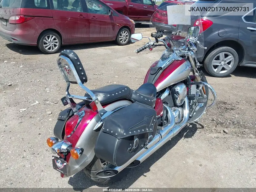 2009 Kawasaki Vn900 D VIN: JKAVN2D179A029731 Lot: 45302147