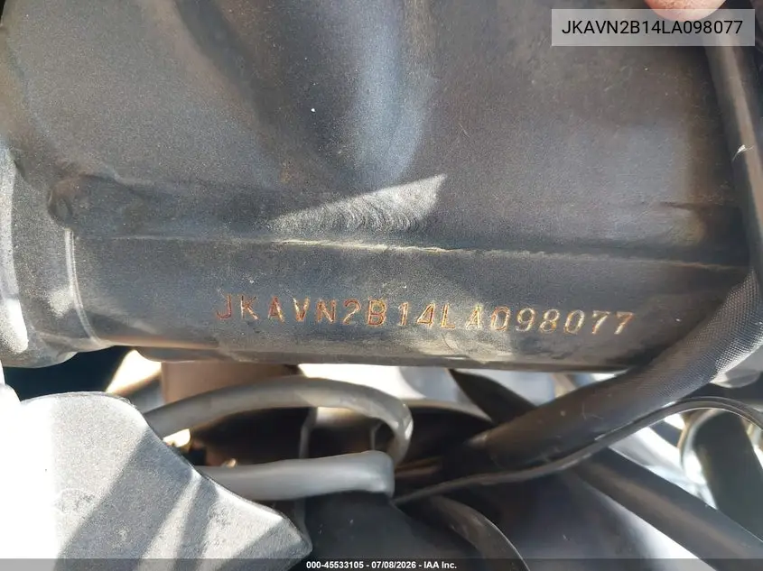 2020 Kawasaki Vn900 B VIN: JKAVN2B14LA098077 Lot: 45533105
