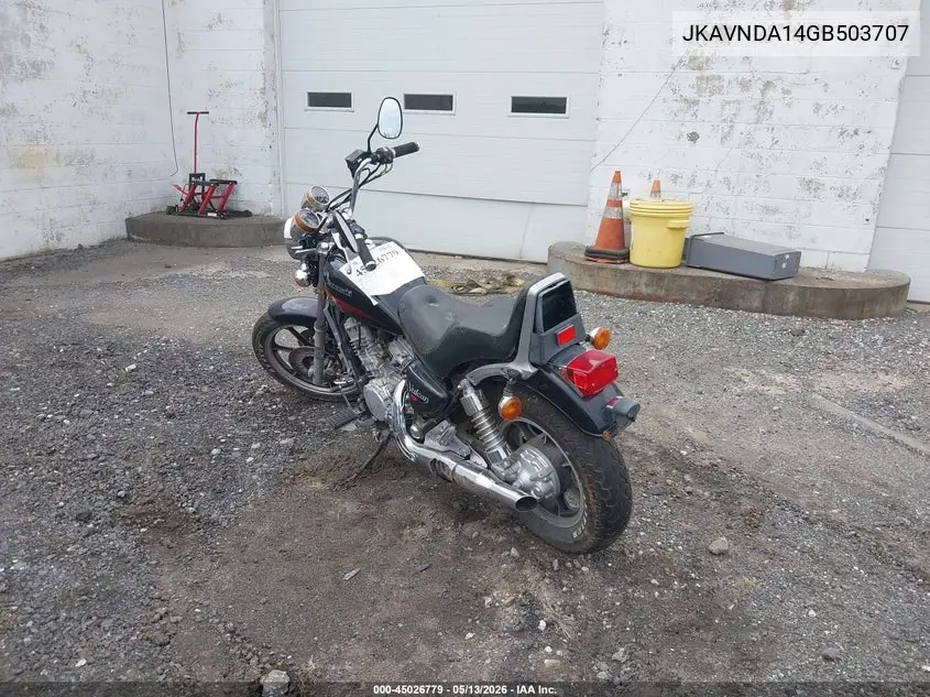 1986 Kawasaki Vn750 VIN: JKAVNDA14GB503707 Lot: 45026779