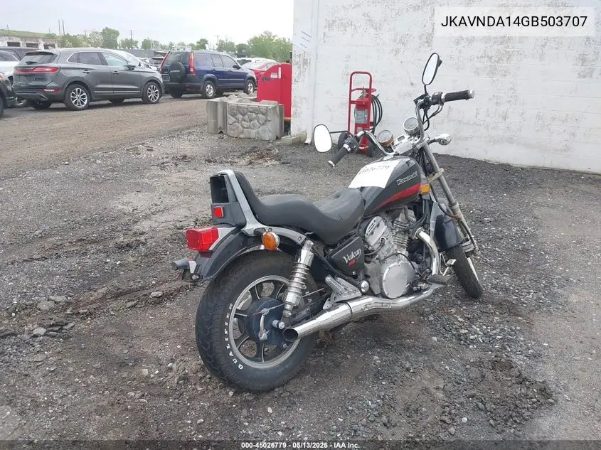 1986 Kawasaki Vn750 VIN: JKAVNDA14GB503707 Lot: 45026779