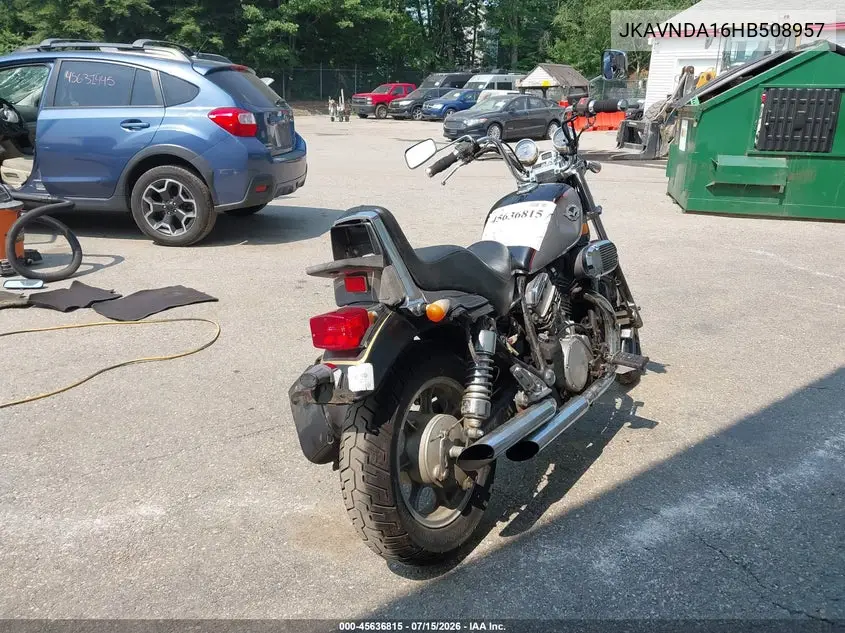 1987 Kawasaki Vn750 VIN: JKAVNDA16HB508957 Lot: 45636815