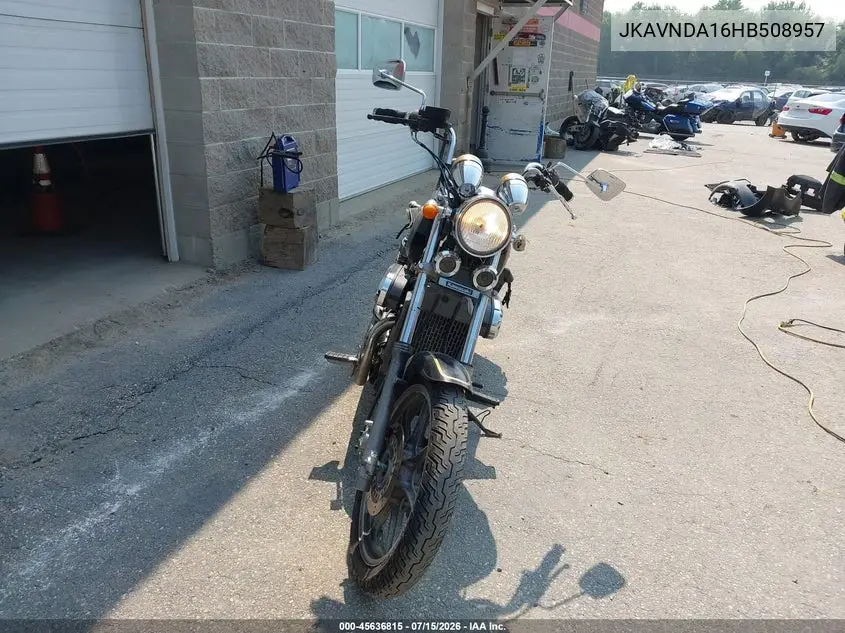 1987 Kawasaki Vn750 VIN: JKAVNDA16HB508957 Lot: 45636815