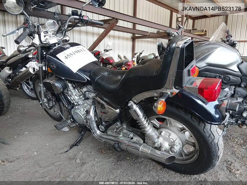 1993 Kawasaki Vn750 VIN: JKAVNDA14PB523178 Lot: 45519812