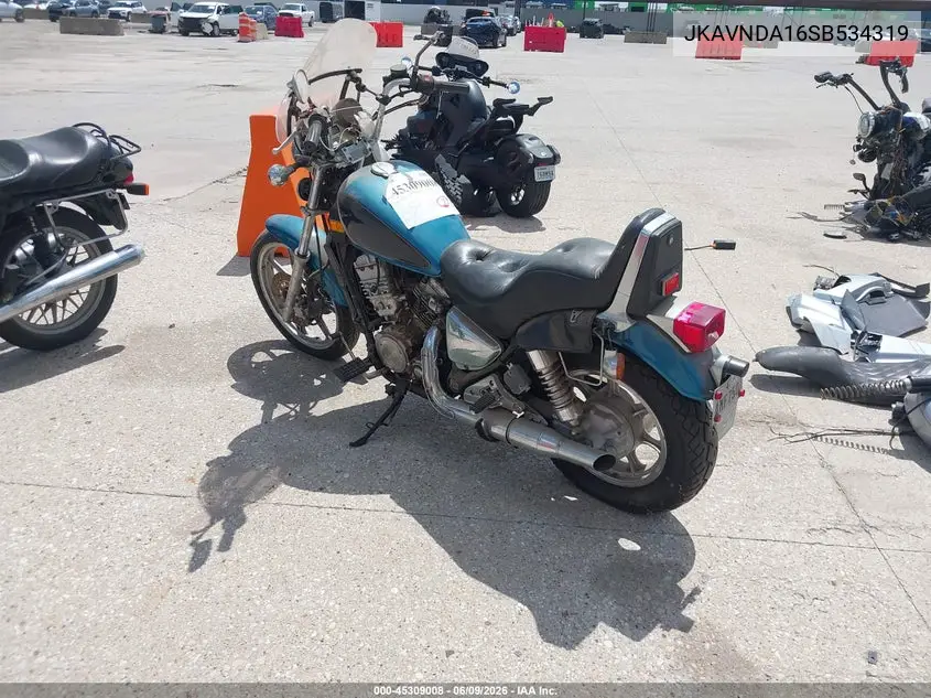 1995 Kawasaki Vn750 VIN: JKAVNDA16SB534319 Lot: 45309008