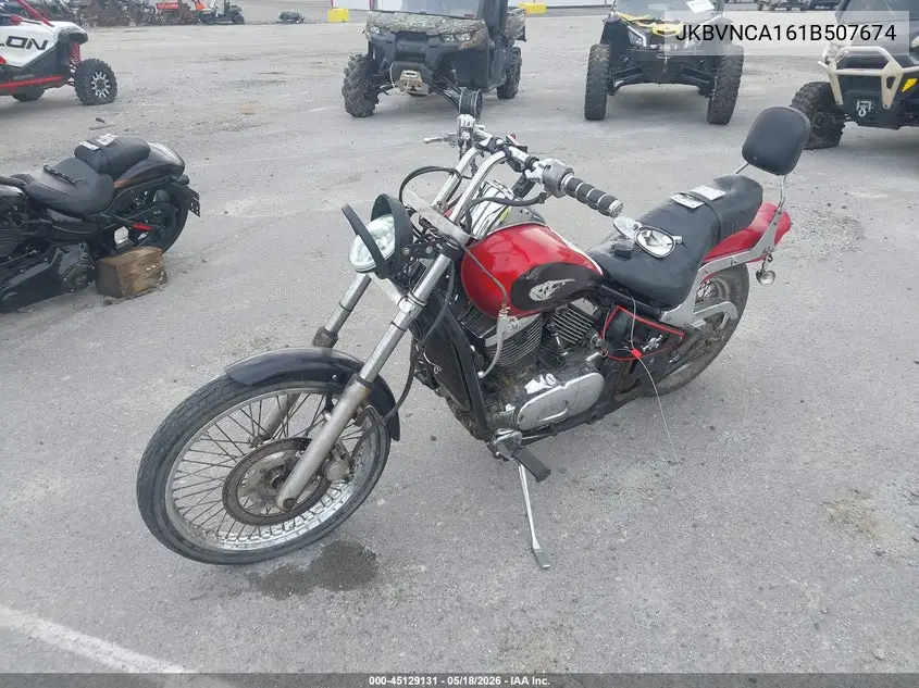 2001 Kawasaki Vn800 VIN: JKBVNCA161B507674 Lot: 45129131