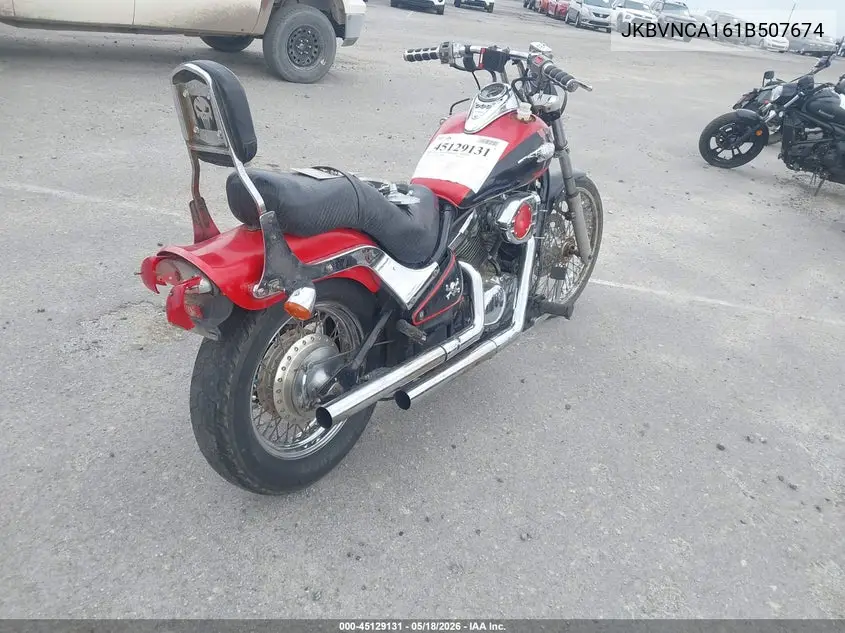2001 Kawasaki Vn800 VIN: JKBVNCA161B507674 Lot: 45129131