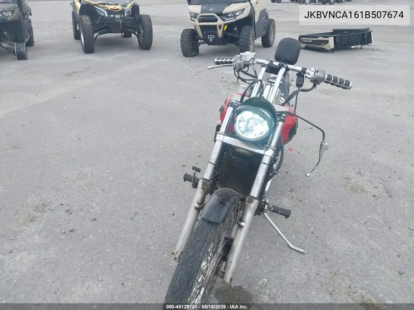 2001 Kawasaki Vn800 VIN: JKBVNCA161B507674 Lot: 45129131