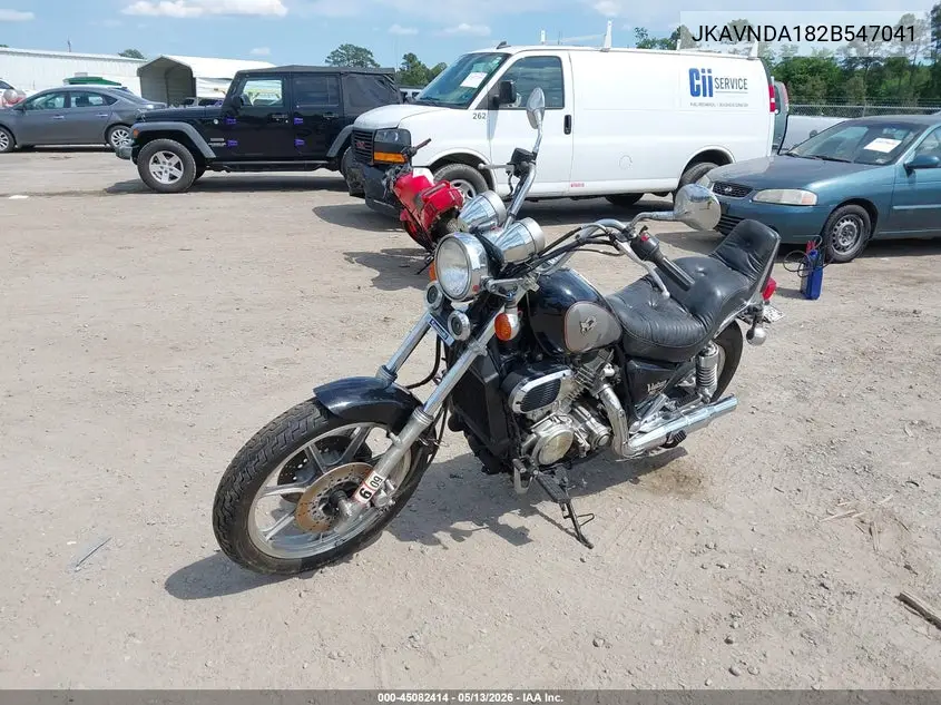 2002 Kawasaki Vn750 VIN: JKAVNDA182B547041 Lot: 45082414