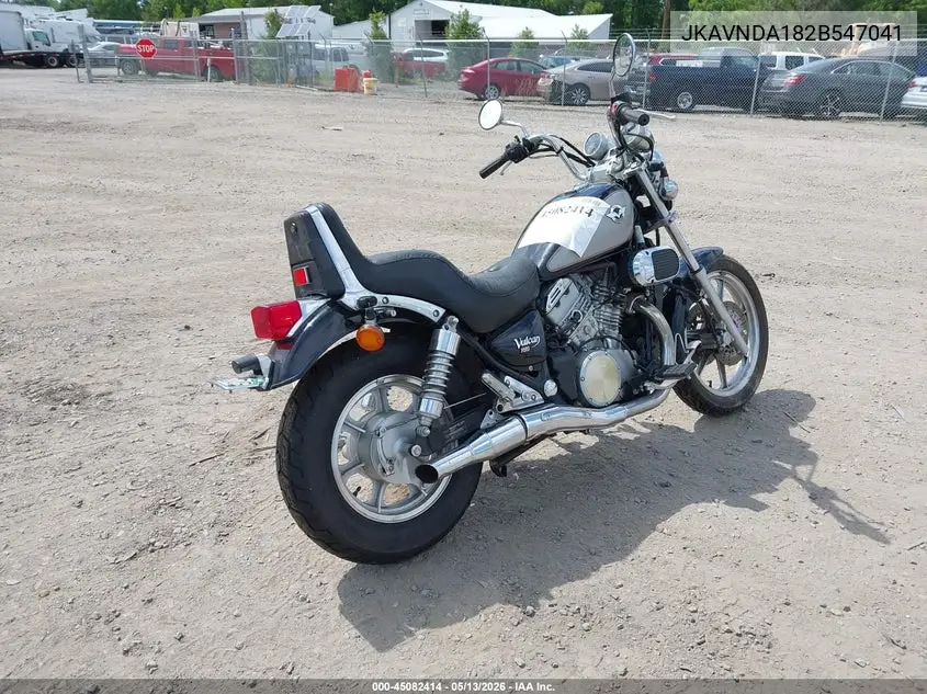 2002 Kawasaki Vn750 VIN: JKAVNDA182B547041 Lot: 45082414