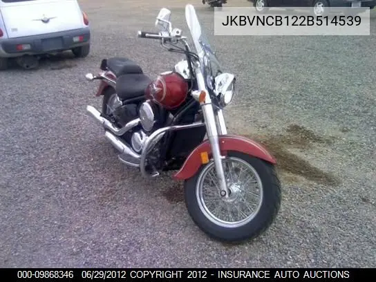 2002 Kawasaki Vn800-B VIN: JKBVNCB122B514539 Lot: 9868346
