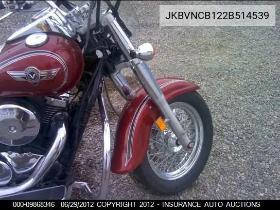 2002 Kawasaki Vn800-B VIN: JKBVNCB122B514539 Lot: 9868346