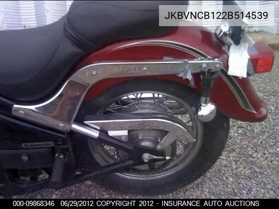 2002 Kawasaki Vn800-B VIN: JKBVNCB122B514539 Lot: 9868346