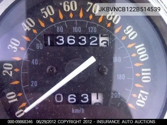 2002 Kawasaki Vn800-B VIN: JKBVNCB122B514539 Lot: 9868346