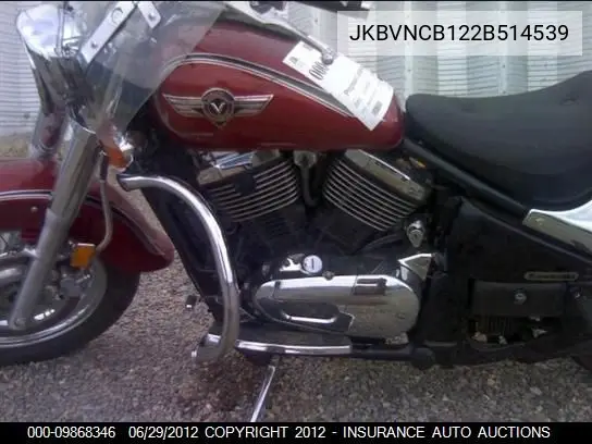 2002 Kawasaki Vn800-B VIN: JKBVNCB122B514539 Lot: 9868346