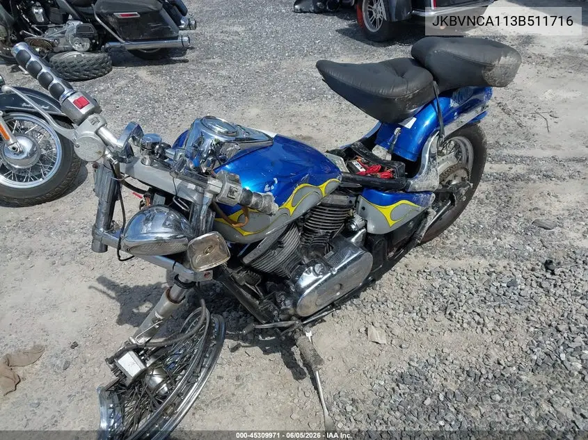 2003 Kawasaki Vn800 VIN: JKBVNCA113B511716 Lot: 45309971