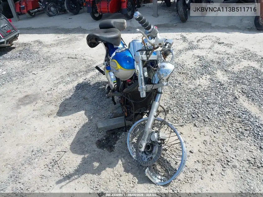 2003 Kawasaki Vn800 VIN: JKBVNCA113B511716 Lot: 45309971