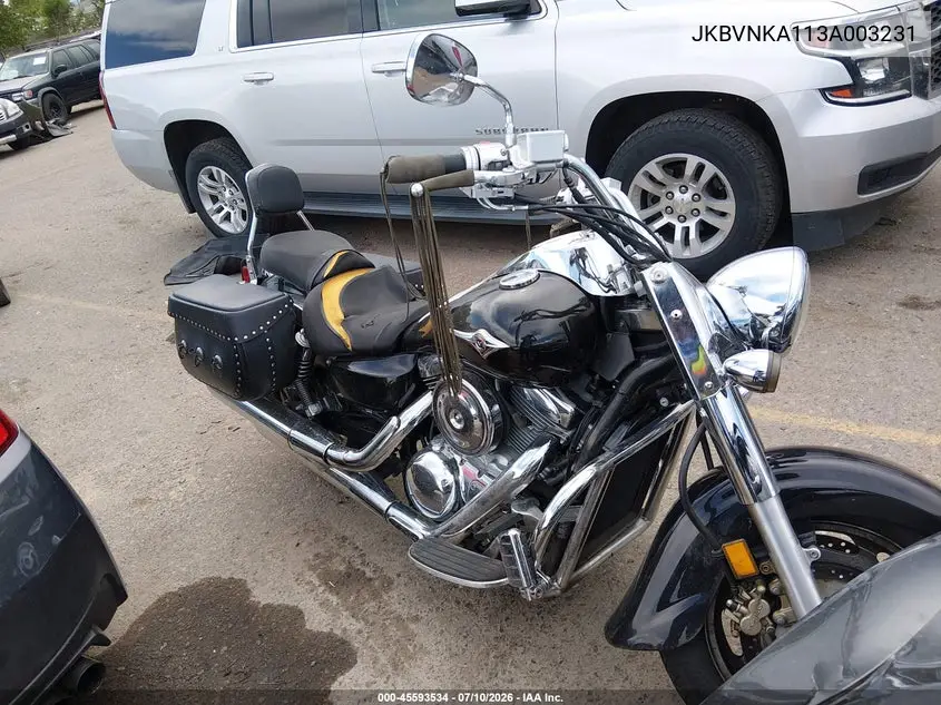2003 Kawasaki Vn1600 A1 VIN: JKBVNKA113A003231 Lot: 45593534