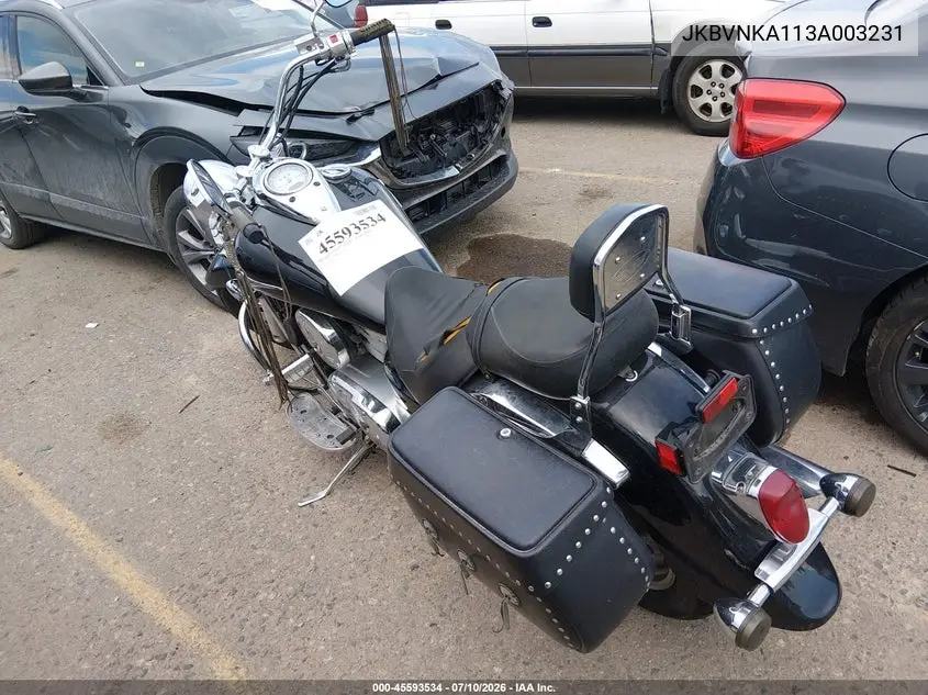 2003 Kawasaki Vn1600 A1 VIN: JKBVNKA113A003231 Lot: 45593534
