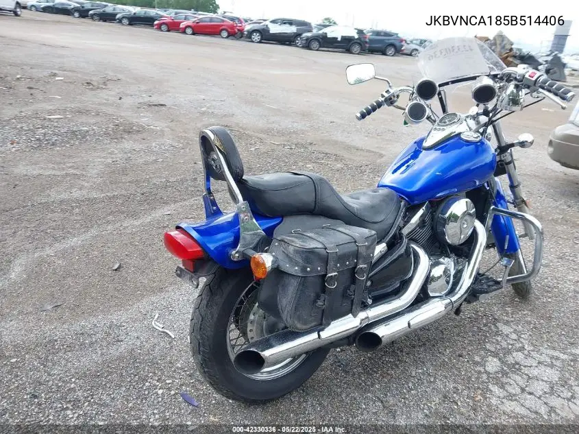 2005 Kawasaki Vn800 VIN: JKBVNCA185B514406 Lot: 42330336