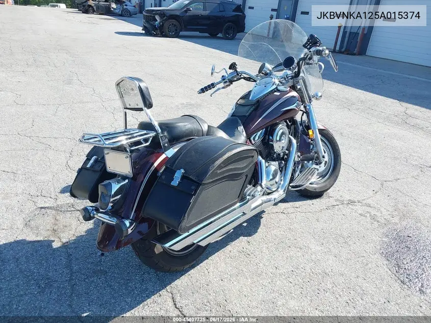 2005 Kawasaki Vn1600 A1 VIN: JKBVNKA125A015374 Lot: 45407725