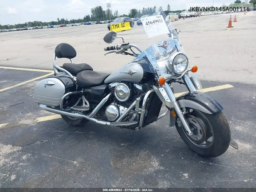 2005 Kawasaki Vn1600 D1 VIN: JKBVNKD145A001116 Lot: 45649933